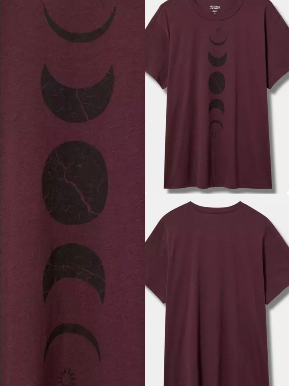 torrid •moon phases relaxed fit heritage tee
